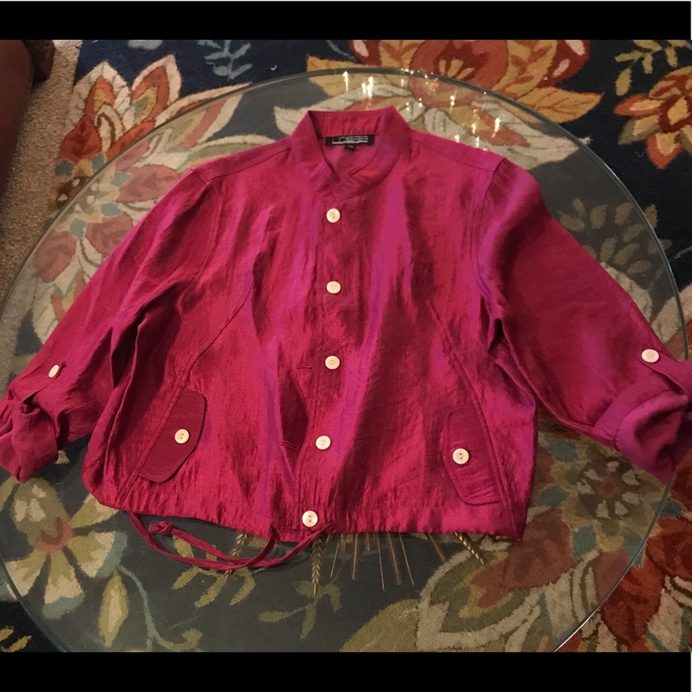 Linear Button Down Blouse